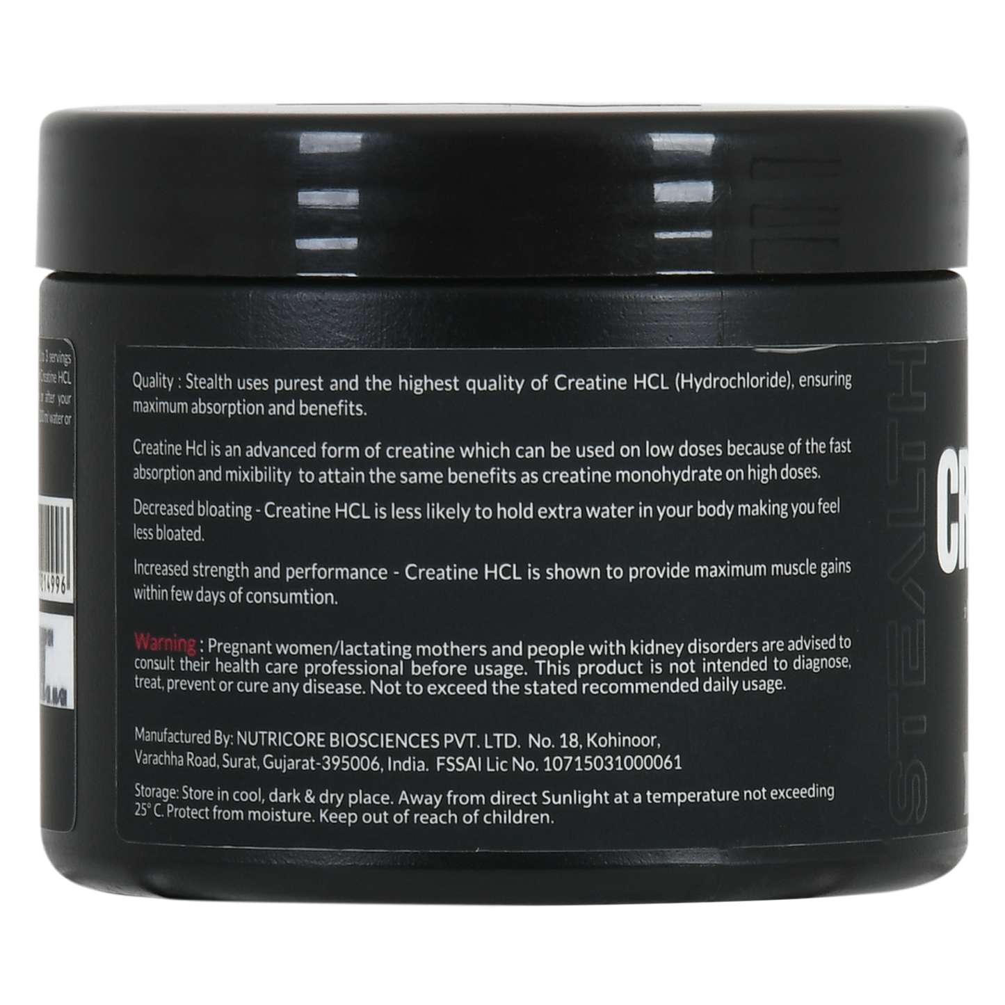 Creatine HCL - 100 Grams Unflavoured