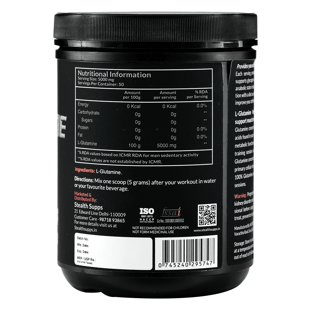 L Glutamine – 50 servings – 250 grams