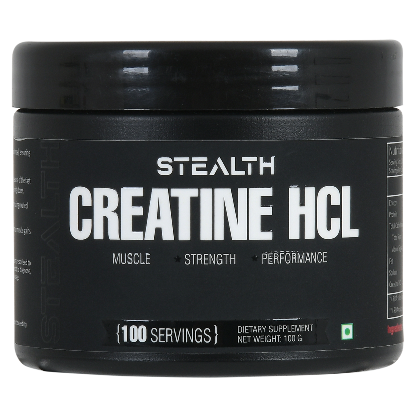 Creatine HCL - 100 Grams Unflavoured