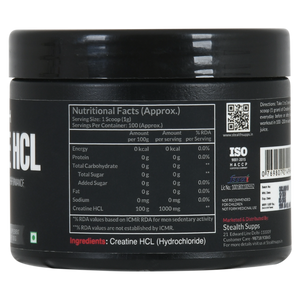Creatine HCL - 100 Grams Unflavoured