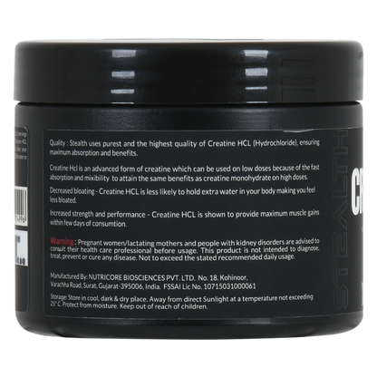 Creatine HCL - 100 Grams Unflavoured