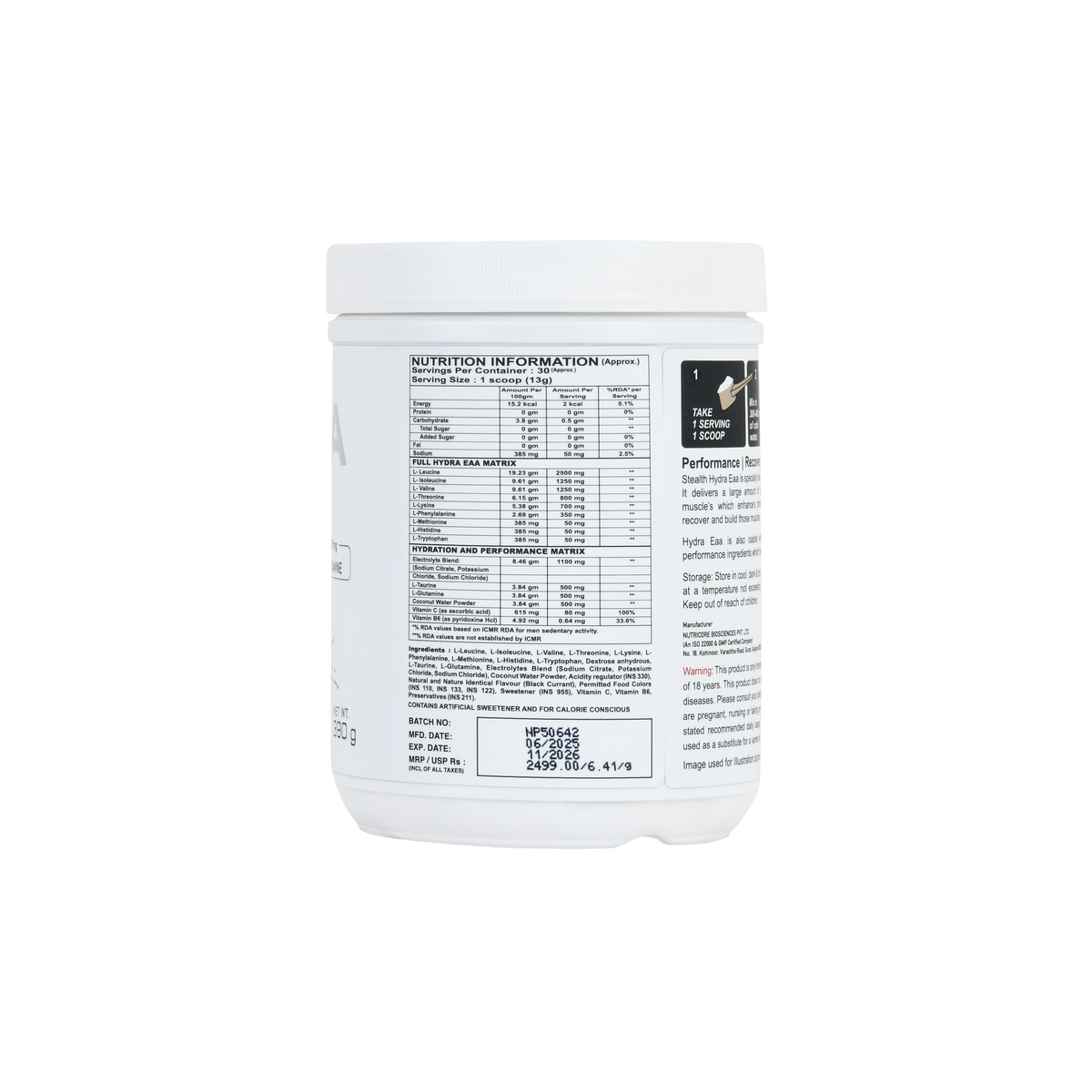 Hydra EAA – Essential Amino Acids with Electrolytes (390 g)