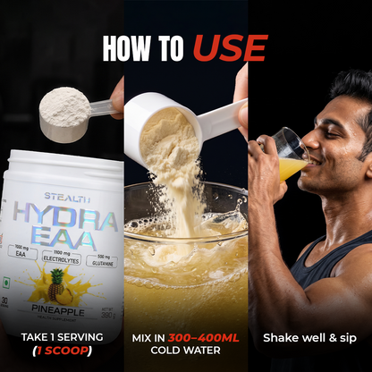 Hydra EAA – Essential Amino Acids with Electrolytes (390 g)