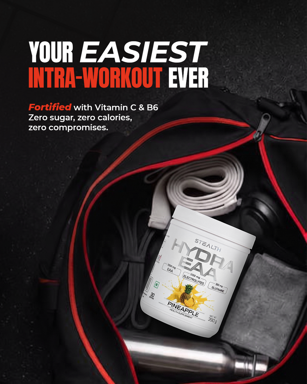 Hydra EAA – Essential Amino Acids with Electrolytes (390 g)