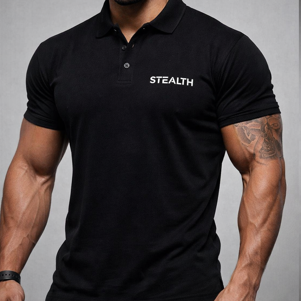 Stealth Performance Polo Tee (100% Soft Cotton)